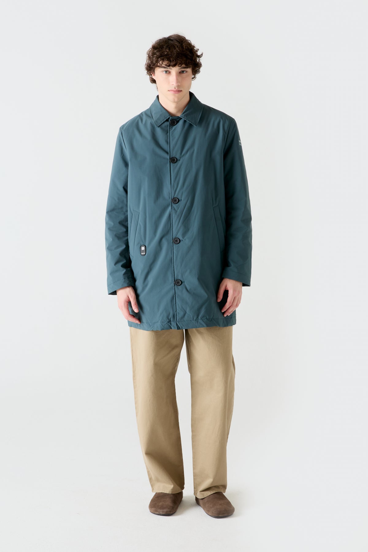 HEAT/59 Trench Coat | Teal Green