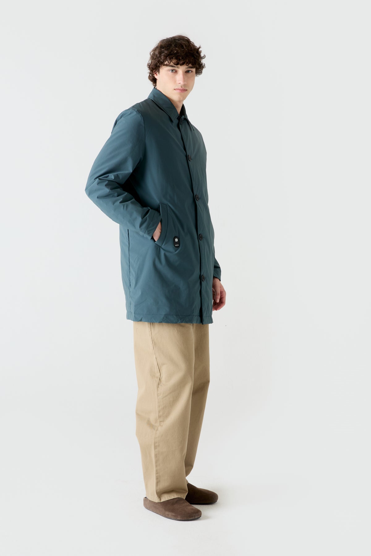 HEAT/59 Trench Coat | Teal Green