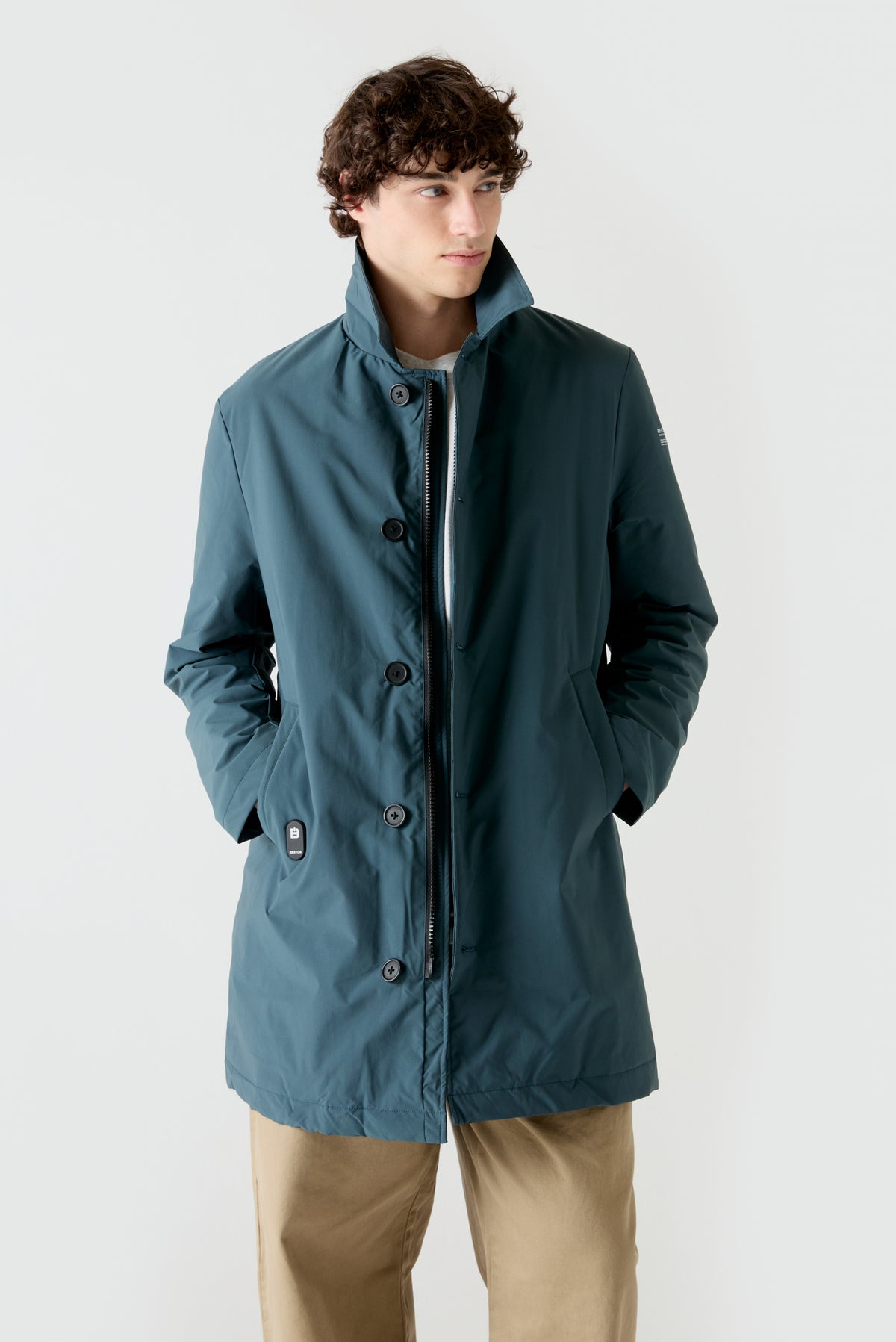 HEAT/59 Trench Coat | Teal Green